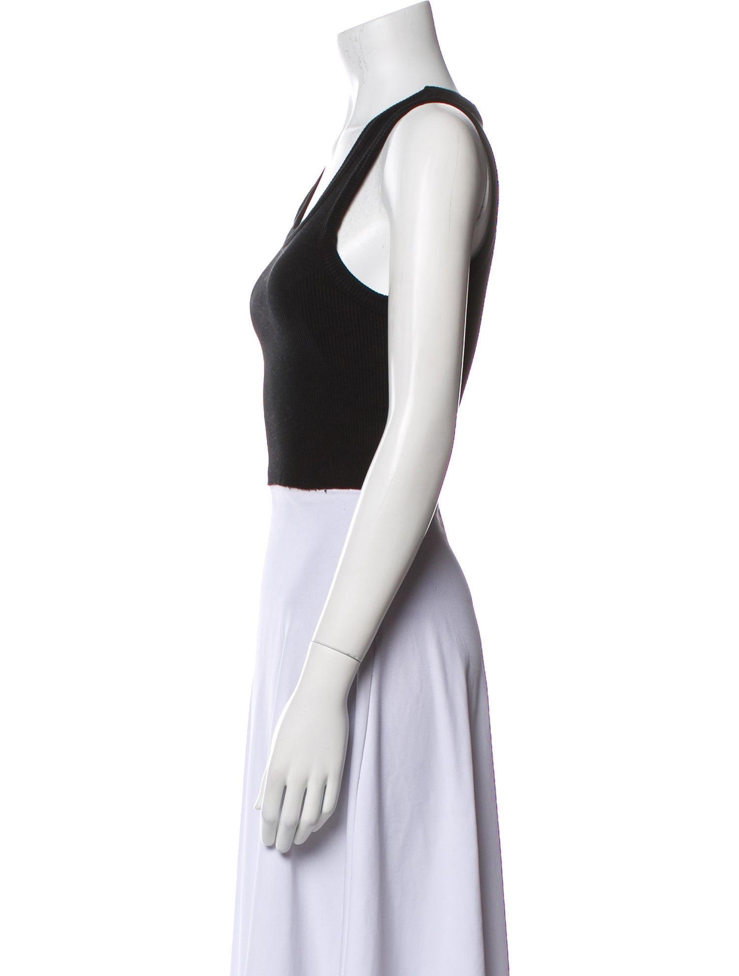 AGOLDE Scoop Neck Sleeveless Crop Top